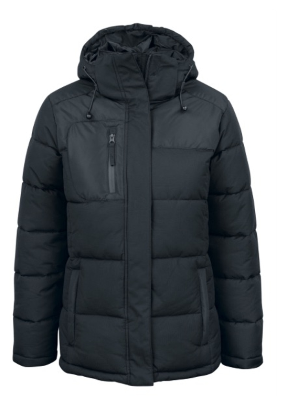 ❤️ Insulated Water Resistant Women's Black Puffer Hooded Jacket